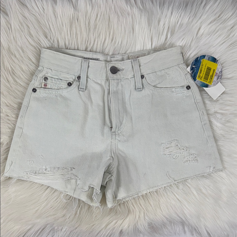 AG Adriano Goldschmied Light Gray Jean Shorts
